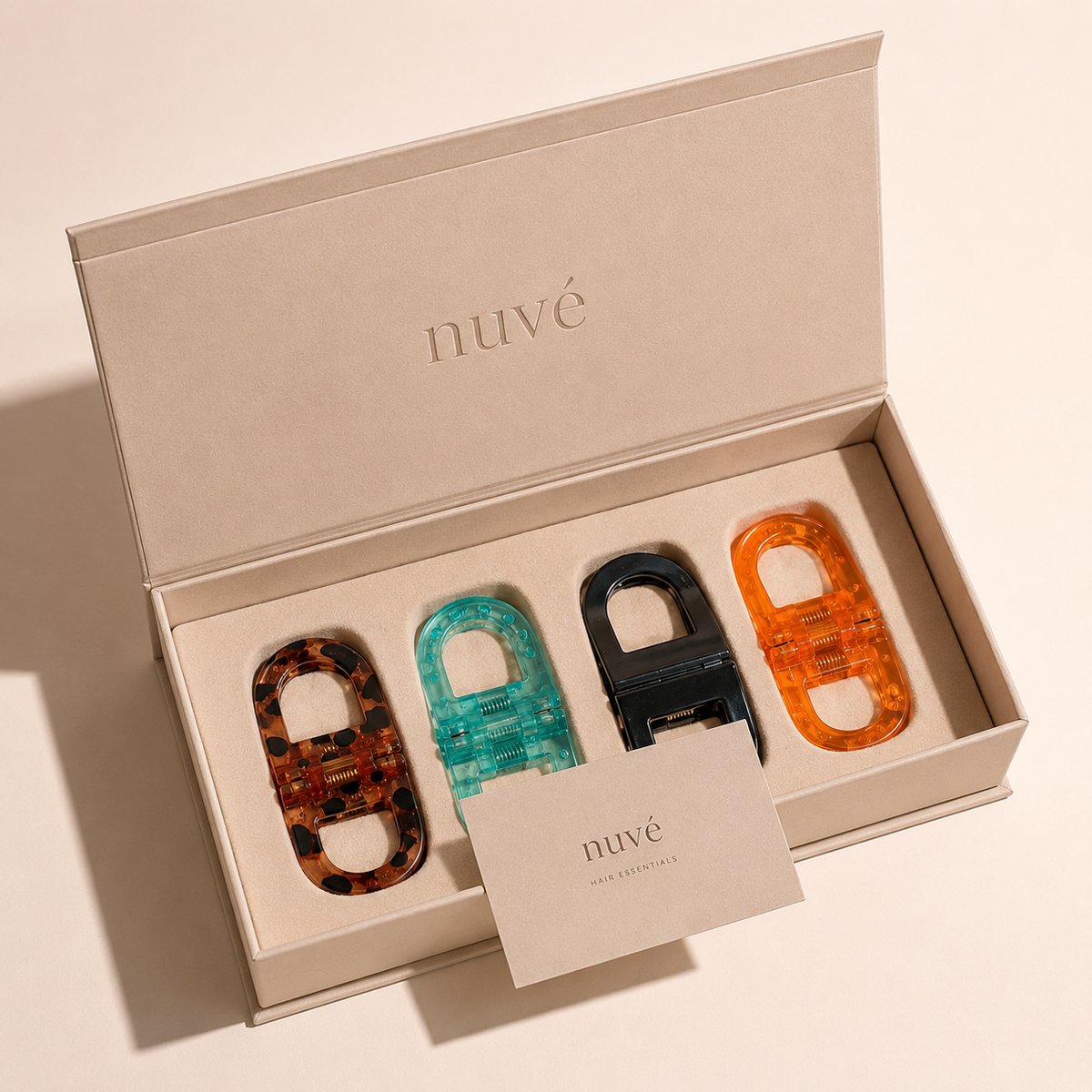 Nuvé · Pince à cheveux magnétique plate — la pince qu'on oublie